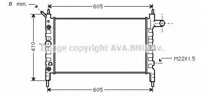 AVA QUALITY COOLING ol2026 -  Радиатор, охлаждение двигателя